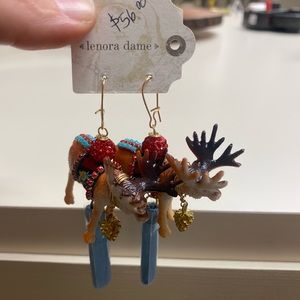 Lenora Dame Moose Earrings